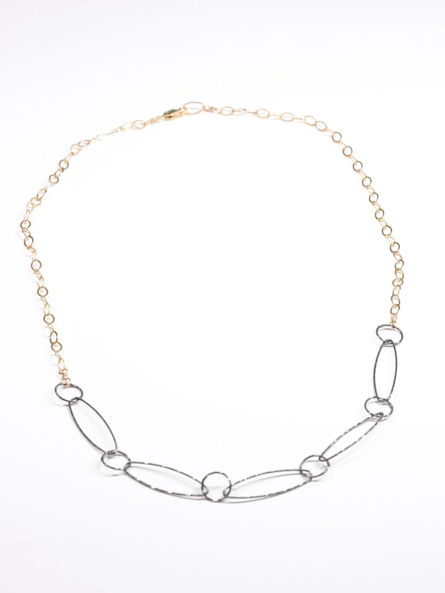 5 links nh necklace -Black & Gold