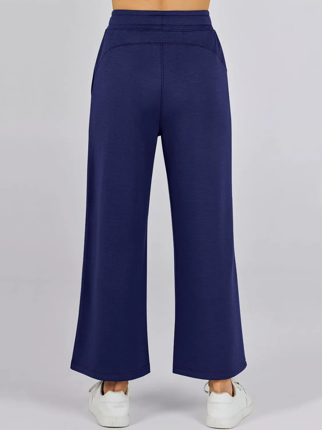 ANRABESS Women 2 Piece Outfits Summer Lounge Sets Mock Neck Top Wide Leg Pants Casual Fashion Tracksuit 2025 Travel Clothes
