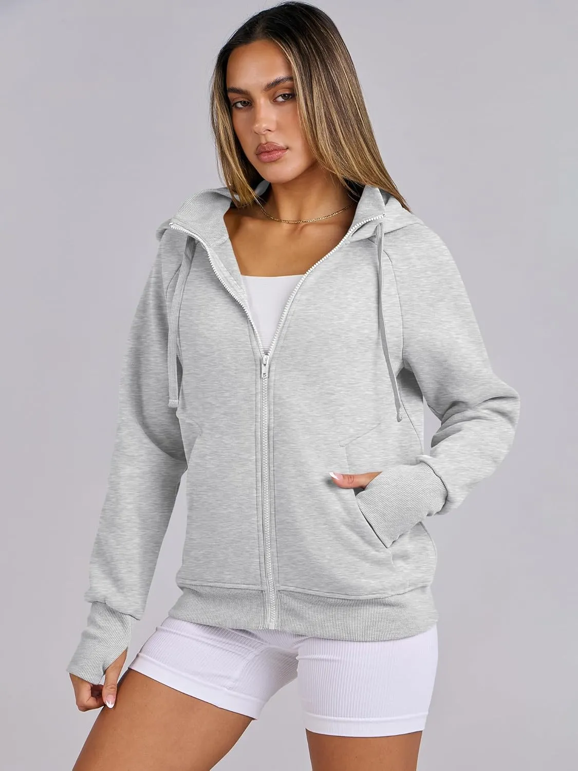 ANRABESS Womens Zip Up Hoodies Fleece Jackets Long Sleeve Sweatshirts Pockets Casual Fall Fashion Preppy Outfits Y2k Clothes