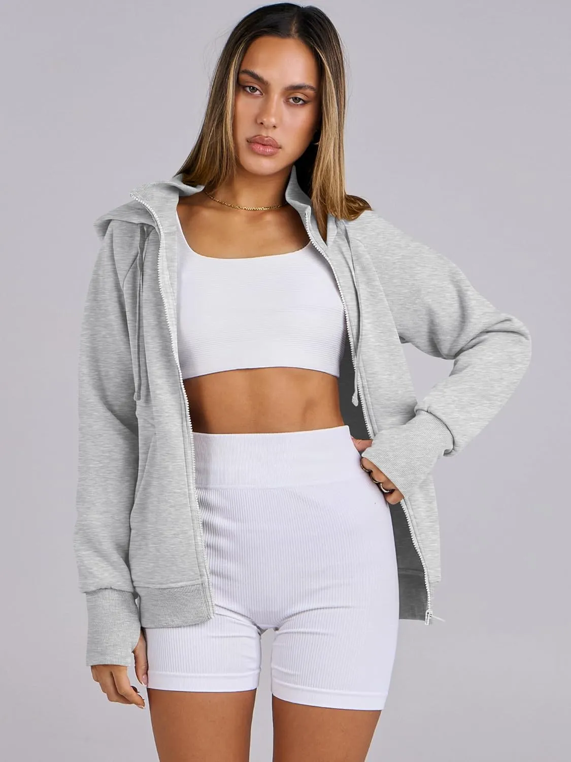 ANRABESS Womens Zip Up Hoodies Fleece Jackets Long Sleeve Sweatshirts Pockets Casual Fall Fashion Preppy Outfits Y2k Clothes