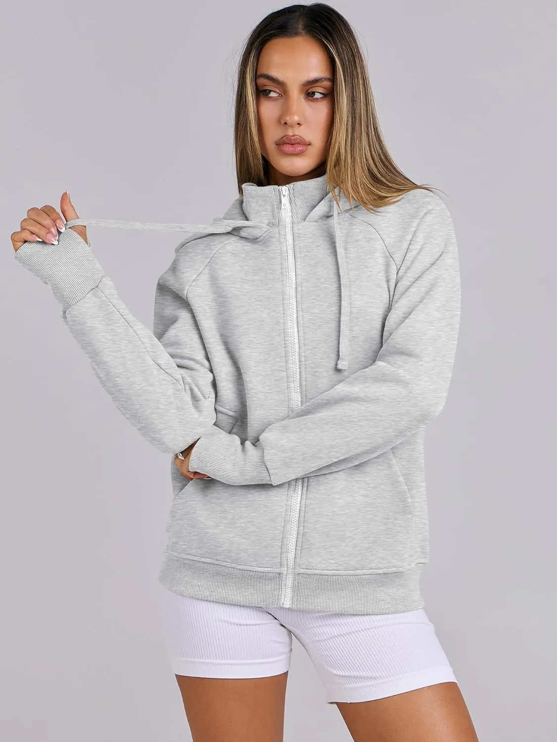 ANRABESS Womens Zip Up Hoodies Fleece Jackets Long Sleeve Sweatshirts Pockets Casual Fall Fashion Preppy Outfits Y2k Clothes