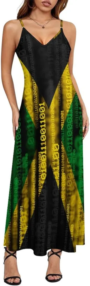 Aruba Flag Women's Dress Summer Party Camisole Long Dress