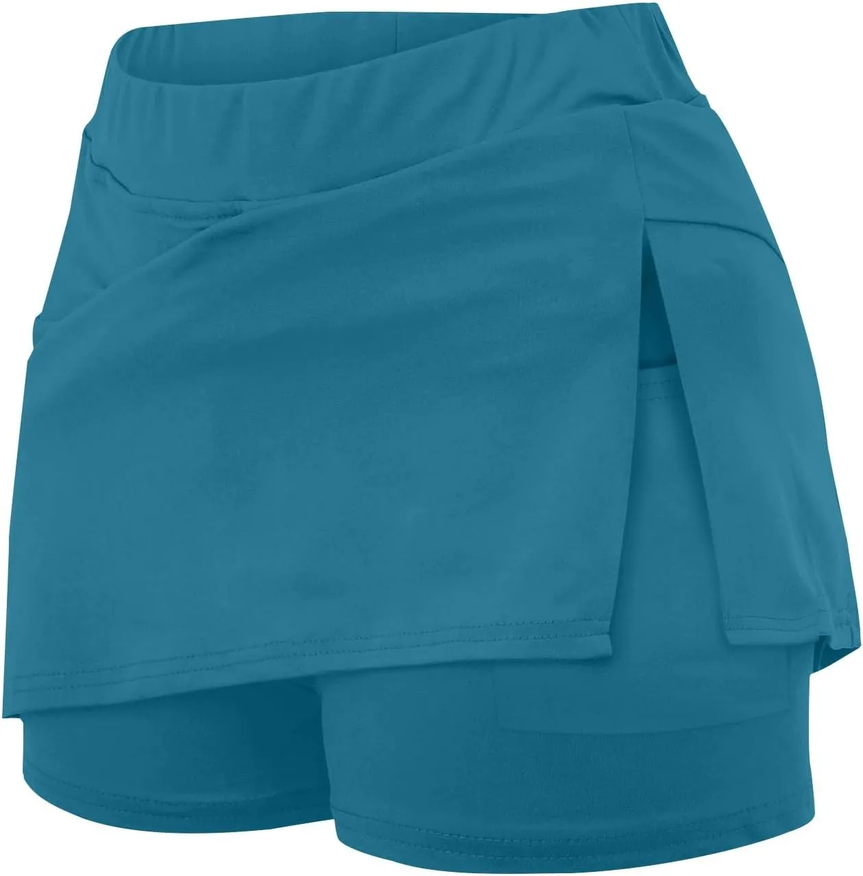 Athletic Skorts for Women Hight Waist Summer Workout Skirts Soft Side Split Tennis Yoga Skinny Shorts with Pockets