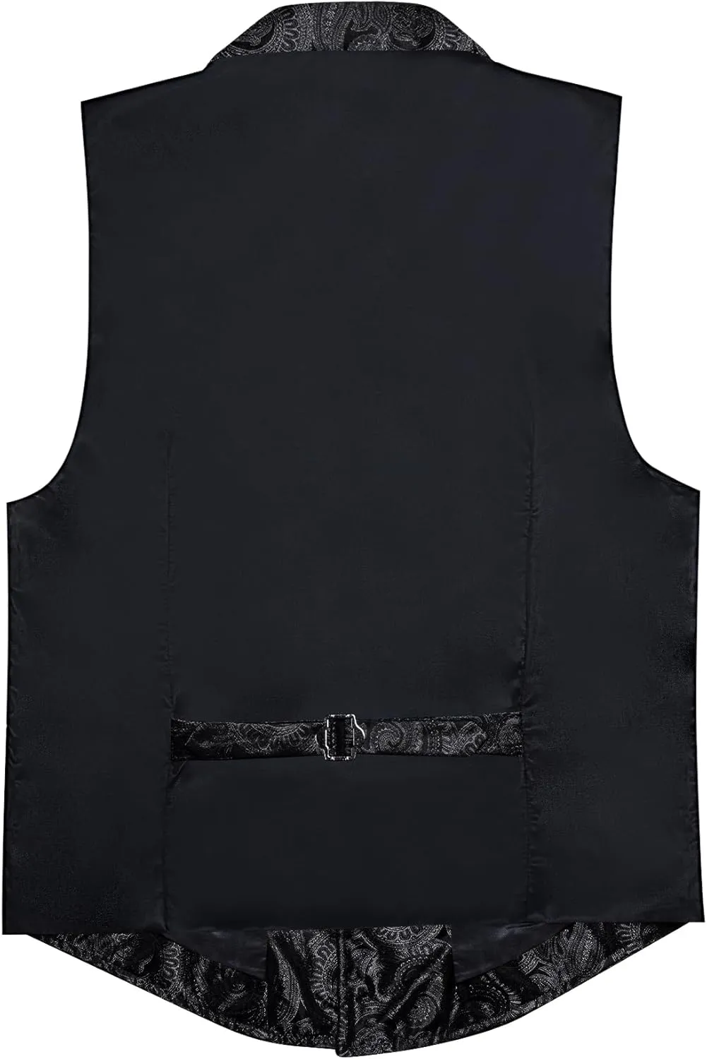 Barry.Wang Mens Victorian Suit Vest Lapel Collar Silk Paisley Steampunk Gothic Waistcoat Formal/Leisure Party