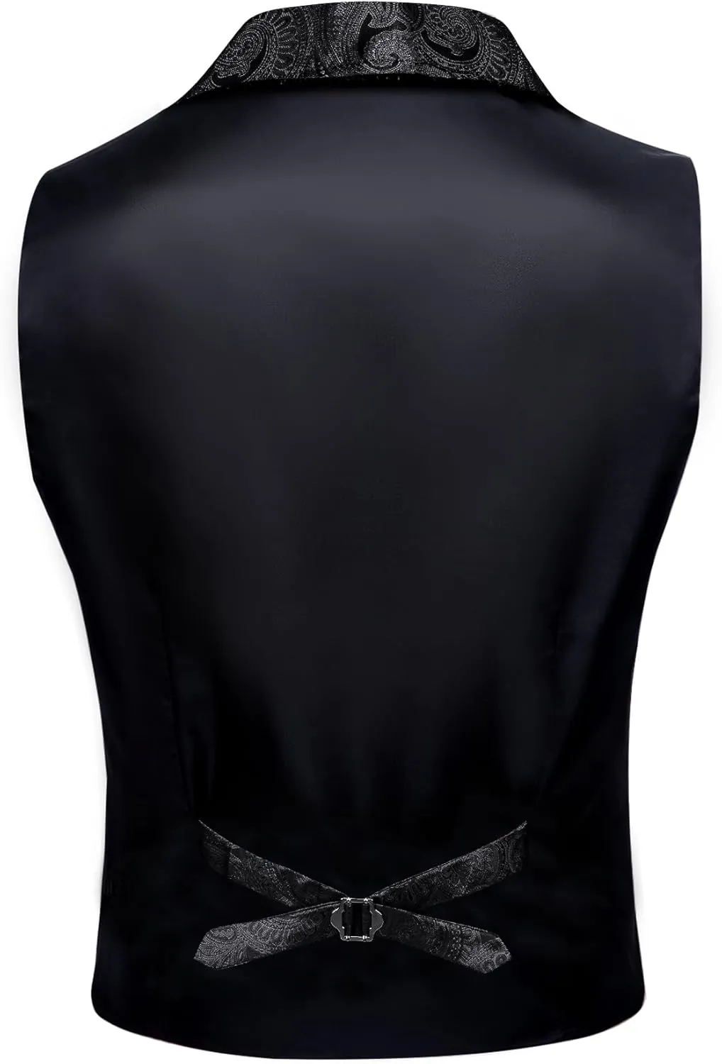 Barry.Wang Mens Victorian Suit Vest Lapel Collar Silk Paisley Steampunk Gothic Waistcoat Formal/Leisure Party