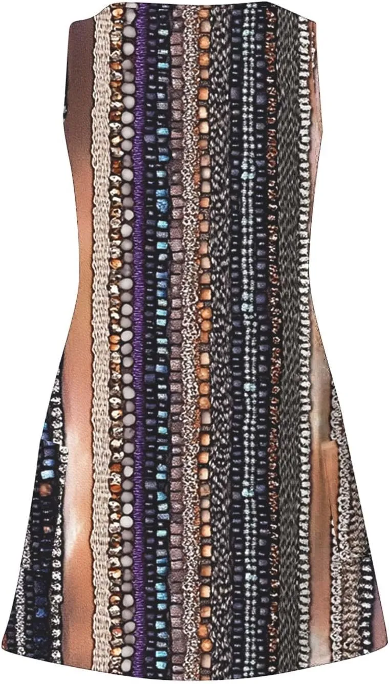 Beach Vacation Sundress for Women 2025 Summer Casual Dresses with Pockets Floral Print V Neck Loose Tank Dresses