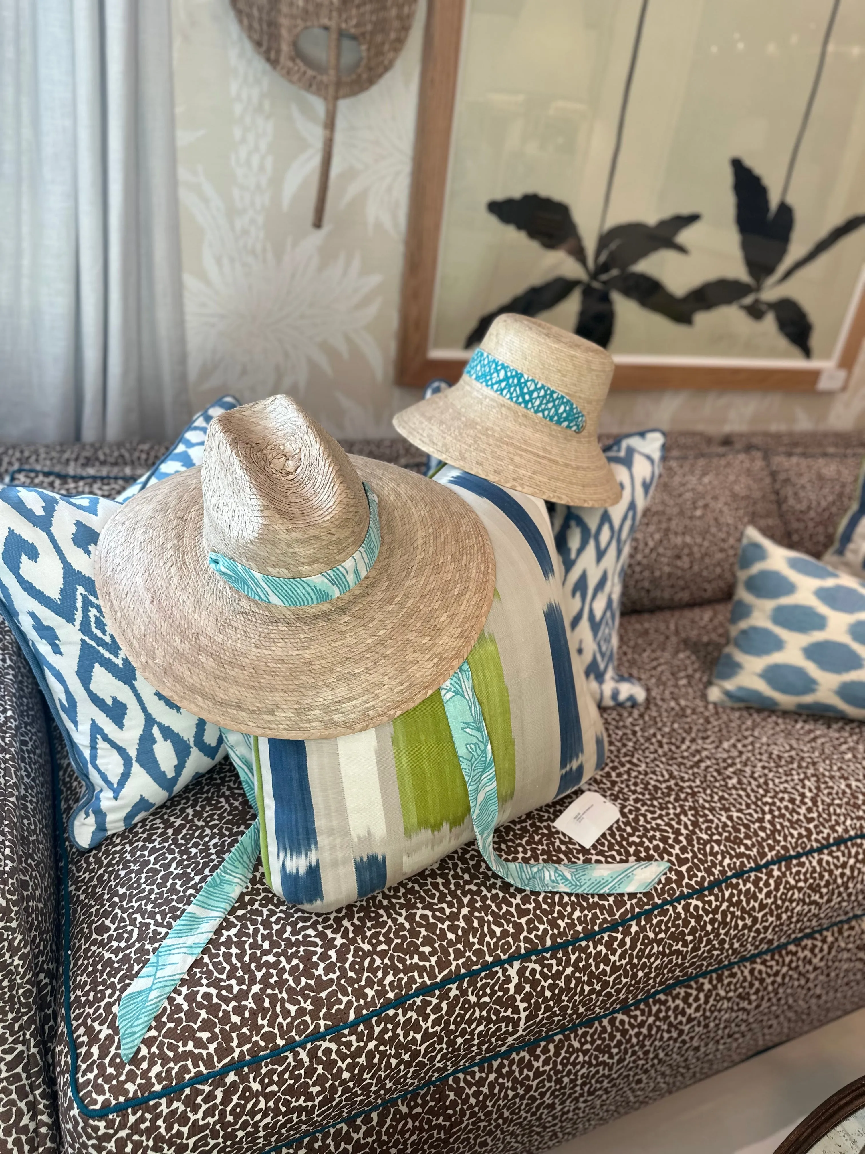 Begonia Sun Hat - Meg Braff Designs "Beverly Hills" Fabric Ribbon - Hibiscus Pink