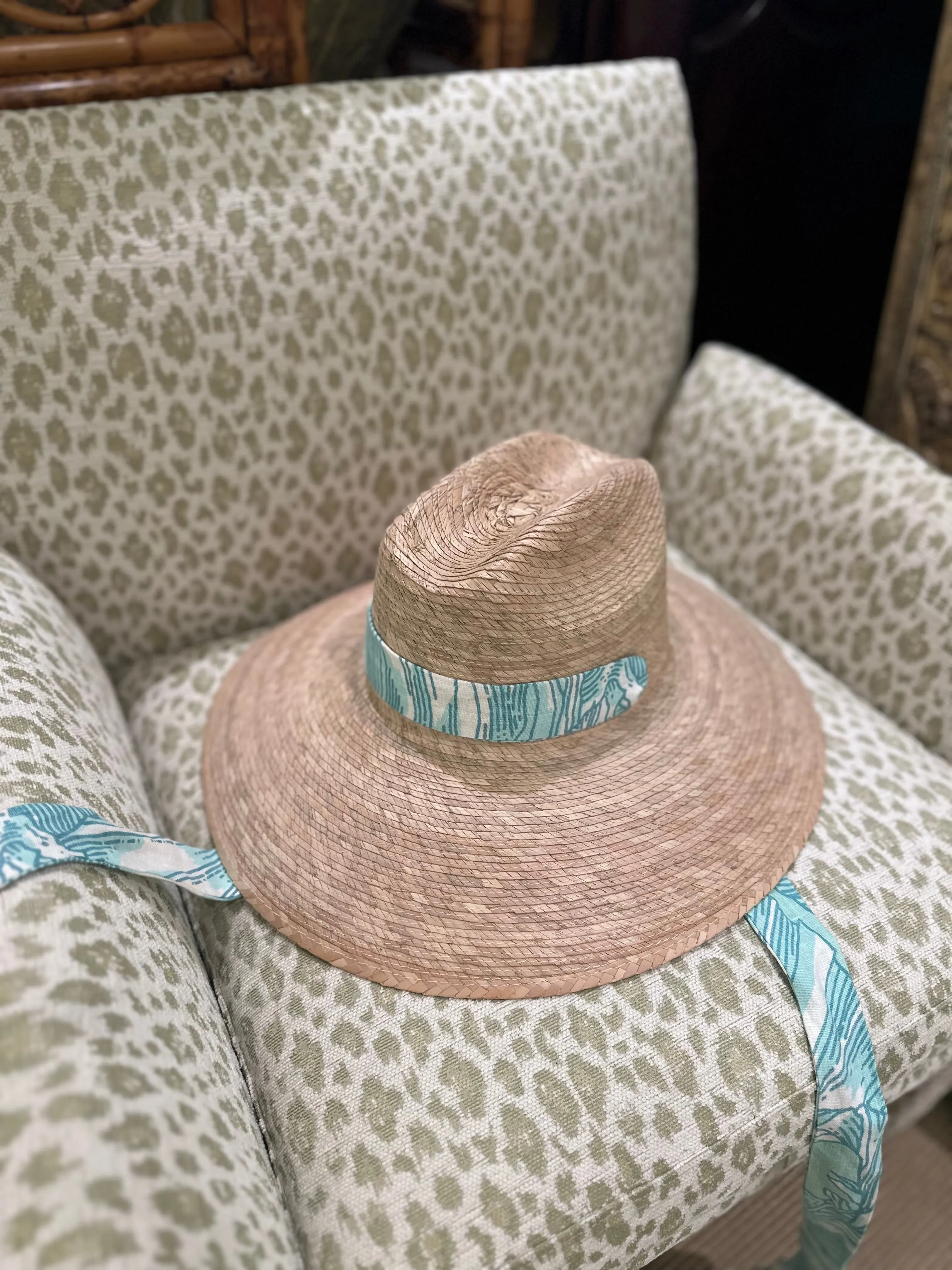 Begonia Sun Hat - Meg Braff Designs "Beverly Hills" Fabric Ribbon - Hibiscus Pink