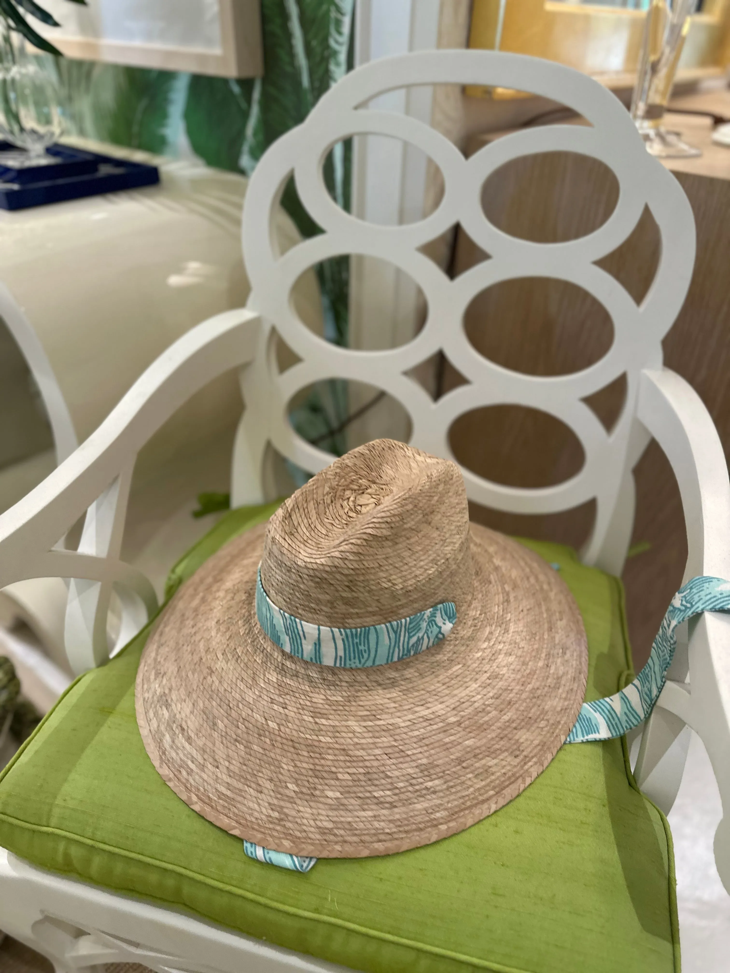 Begonia Sun Hat - Meg Braff Designs "Beverly Hills" Fabric Ribbon - Hibiscus Pink