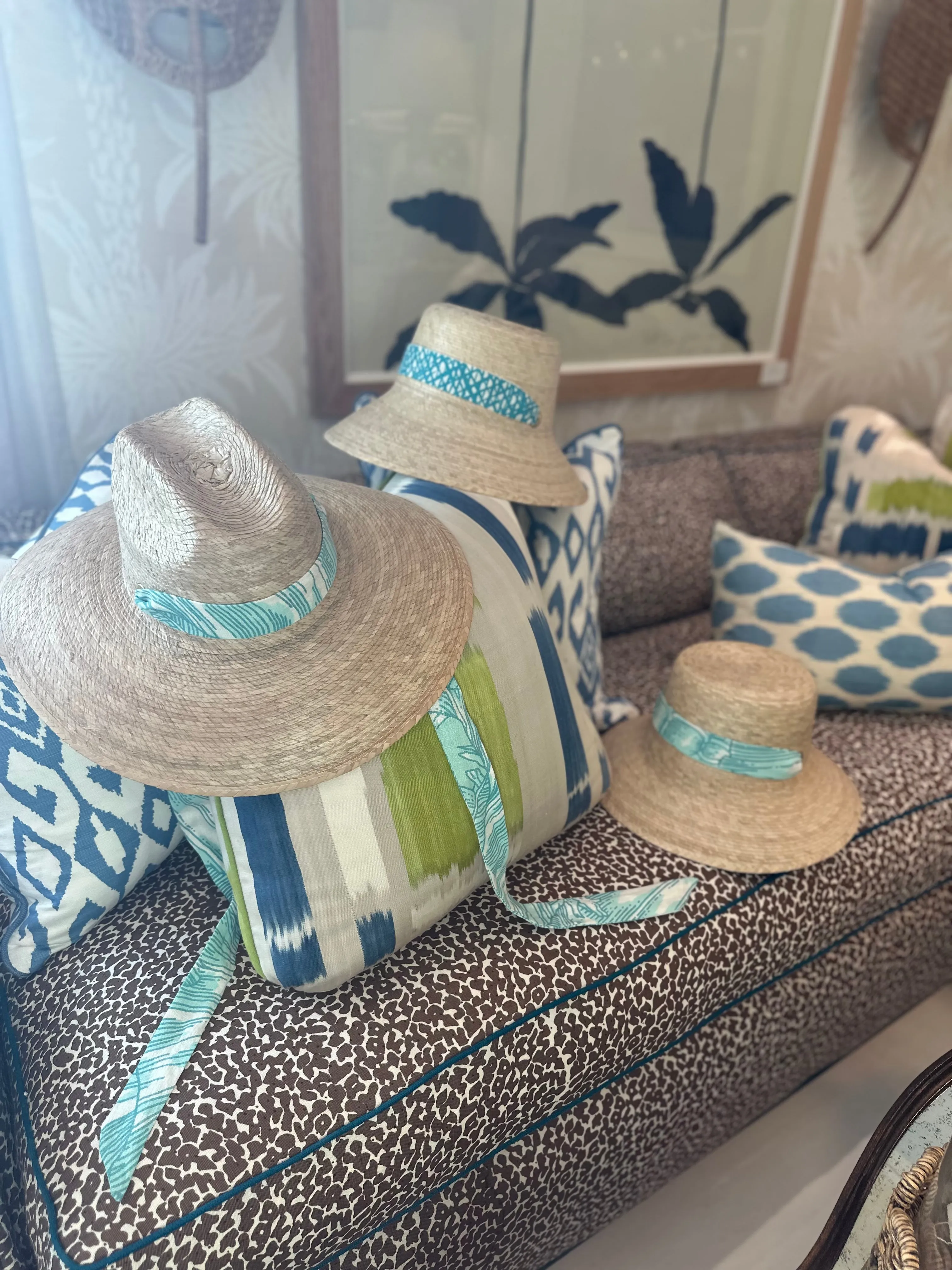Begonia Sun Hat - Meg Braff Designs "Beverly Hills" Fabric Ribbon - Hibiscus Pink