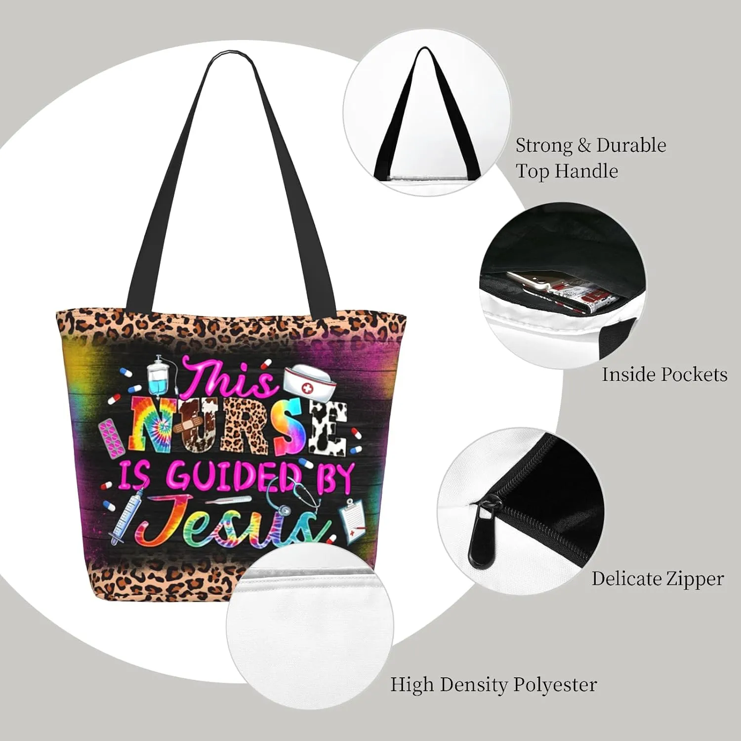 Bible Tote Bags for Women Christian Tote Bag Church Shoulder Bag Inspirational Bags With Zipper Christian Gift