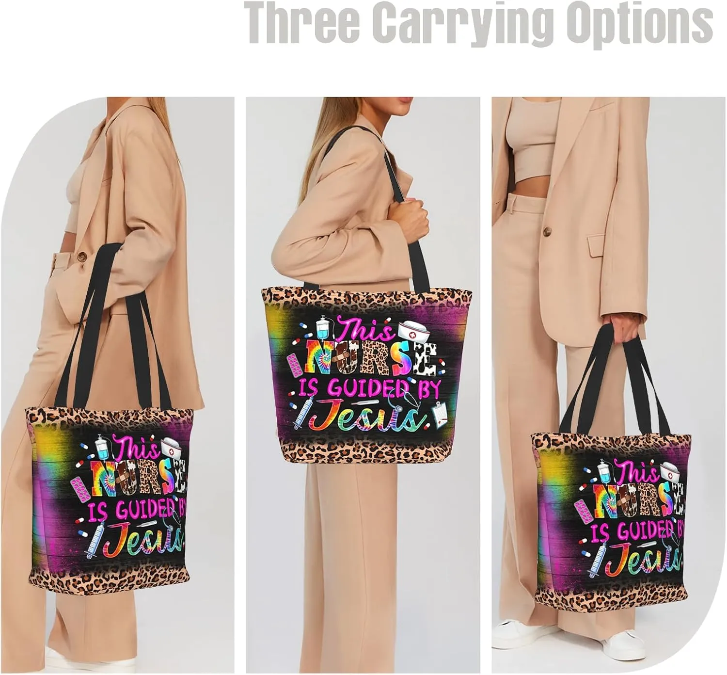 Bible Tote Bags for Women Christian Tote Bag Church Shoulder Bag Inspirational Bags With Zipper Christian Gift