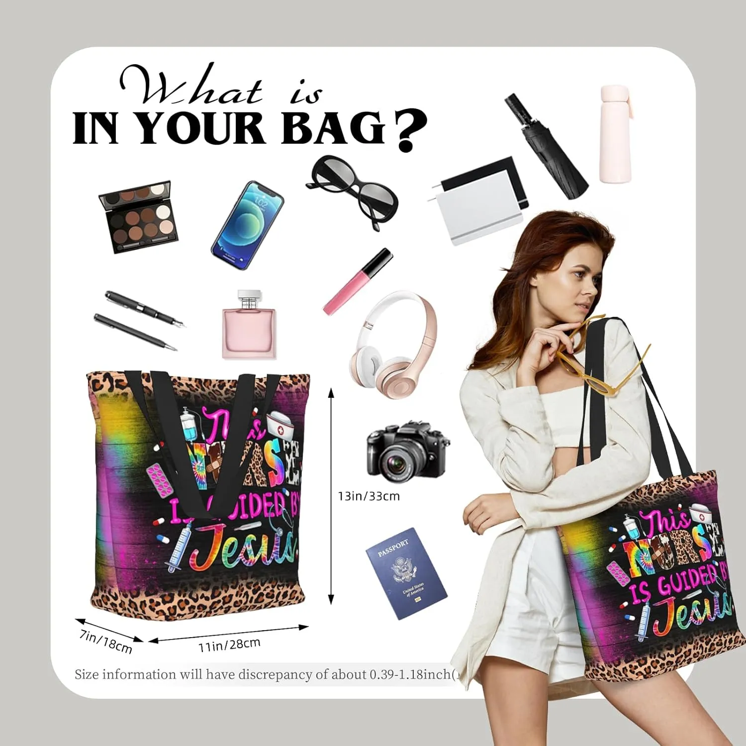 Bible Tote Bags for Women Christian Tote Bag Church Shoulder Bag Inspirational Bags With Zipper Christian Gift