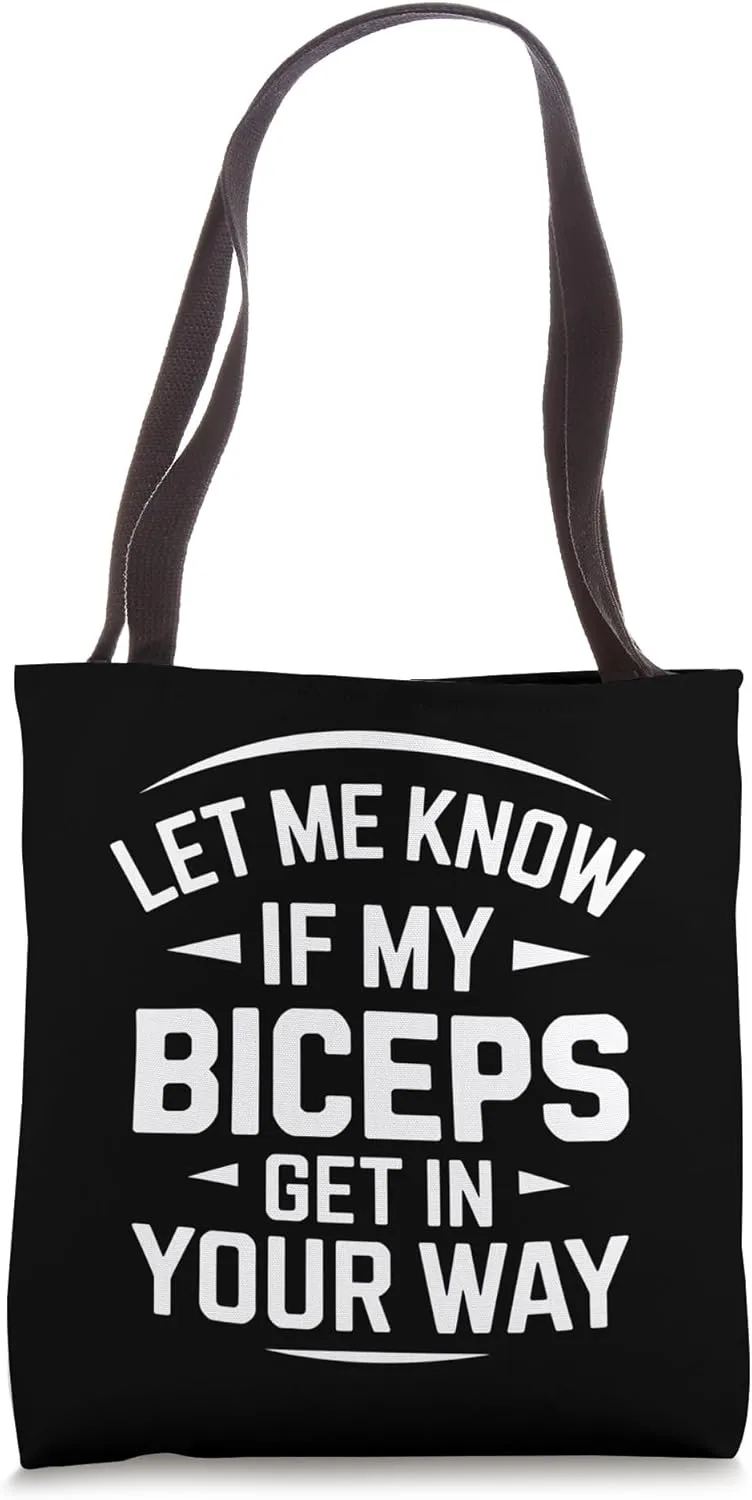 Biceps Funny Gym Workout Lover Tote Bag