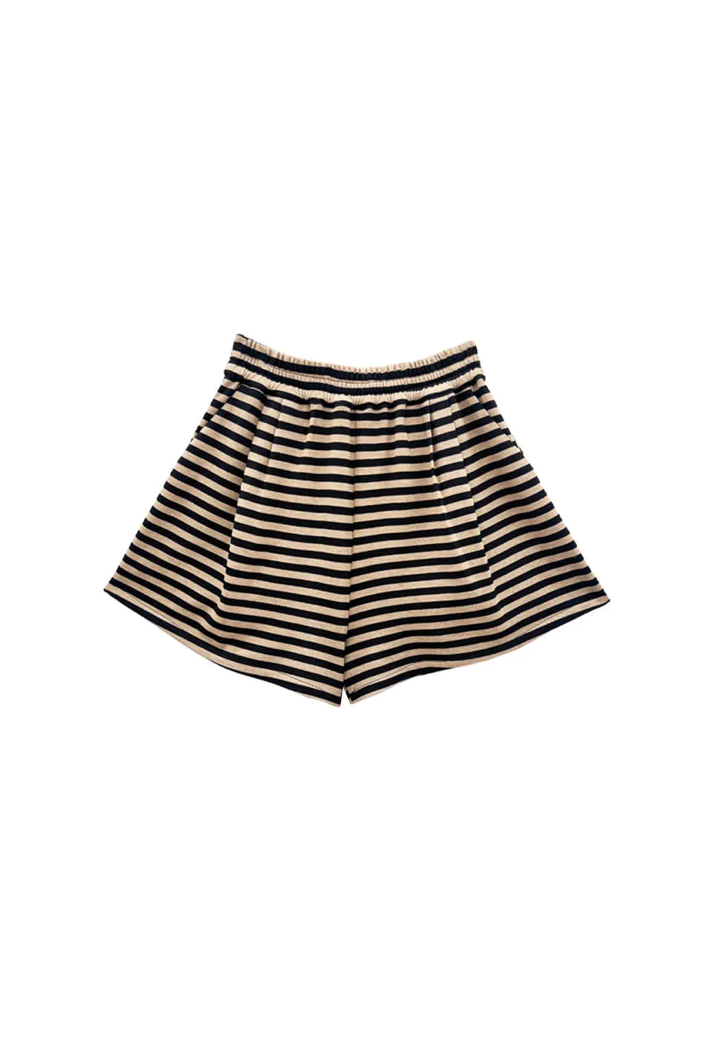 Buru x Val Everyday Shorts - Taupe & Black Knit