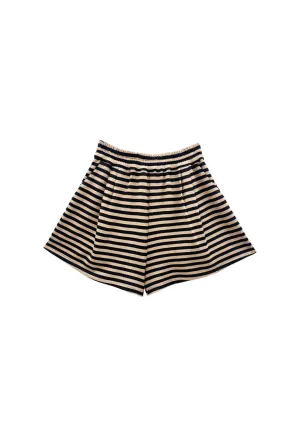 Buru x Val Everyday Shorts - Taupe & Black Knit