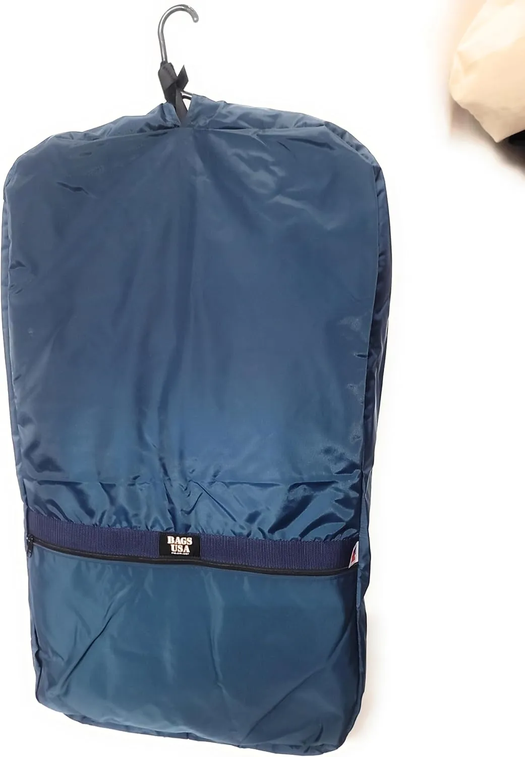 Carry On Travel Garment Bag Or Suit Bag, 36" Durable Nylon Made in USA Made in USA. (Navy)