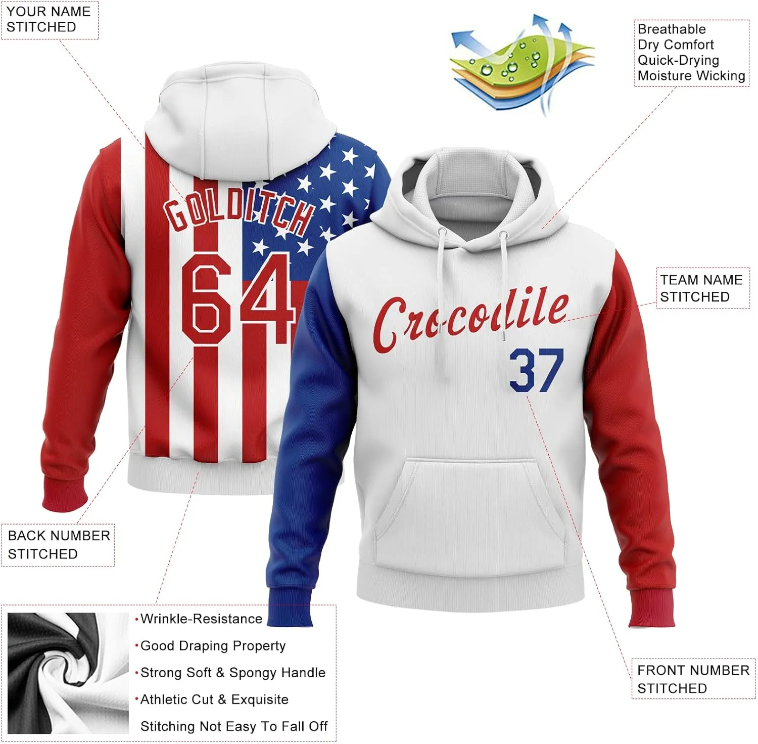 Custom Gradient Baseball Hoodies Personalized Stitched Name Number Design Your Own Team Pullover Sweatshirts