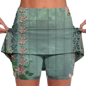 DDAPJ pyju Women Tennis Skirts High Waisted Active Performance Golf Skort Trendy Printed Skirt with Shorts Workout Outfits