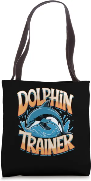 Dolphin Trainer Retro Design Tote Bag
