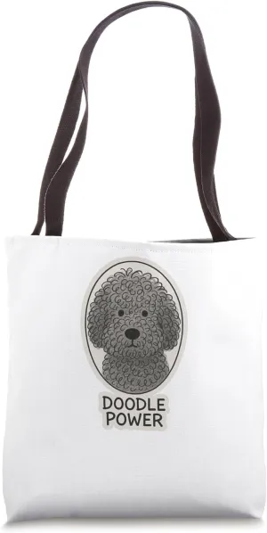 Doodel Power  Minimalist Dog Line Art Tote Bag