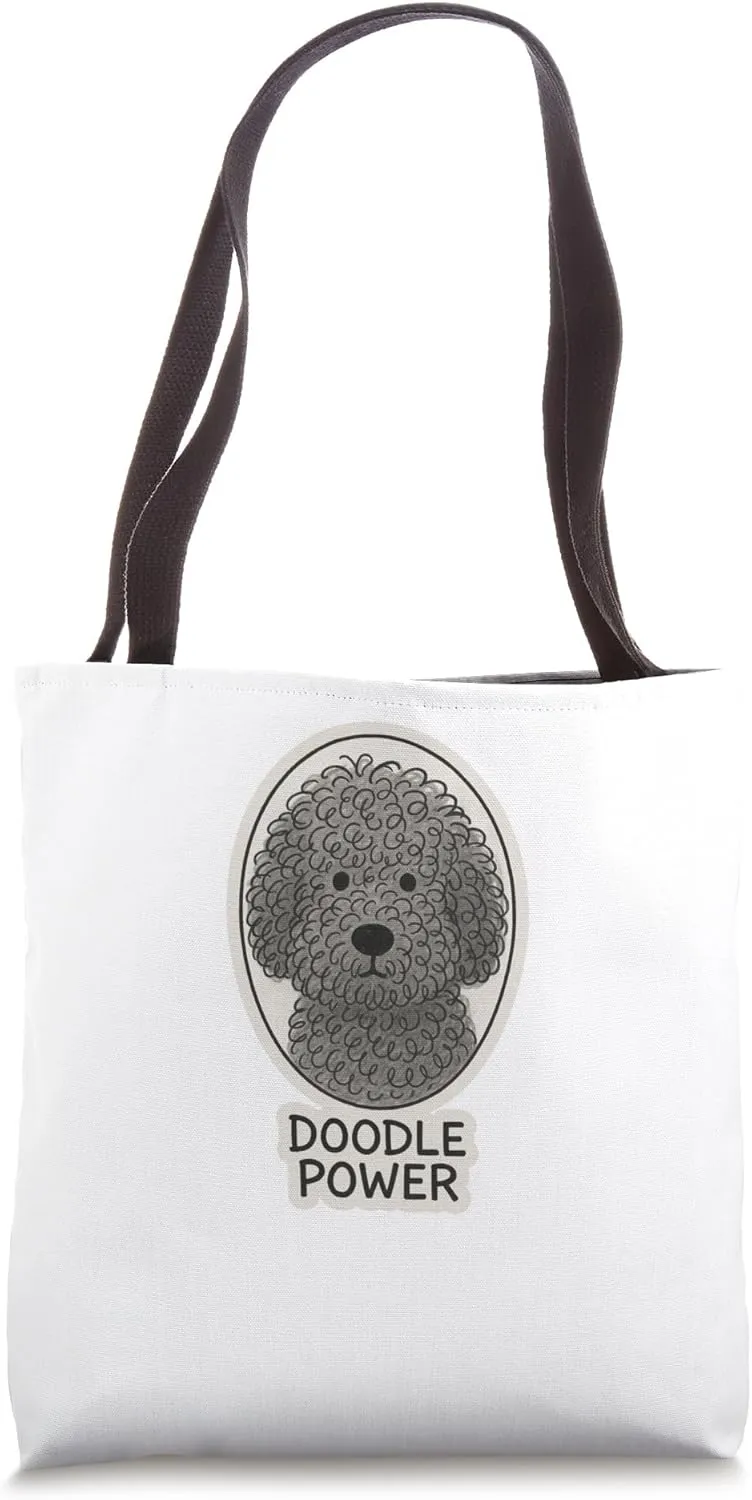 Doodel Power  Minimalist Dog Line Art Tote Bag