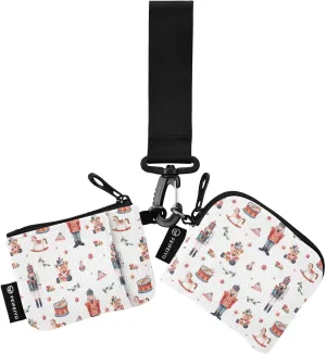 FRODOTGV Christmas Nutcrackers Dual Wristlet Wallets for Women Small Portable Key Chain Wallet Change Purse with Zipper Coin Pocket for Women Men 2 Packs