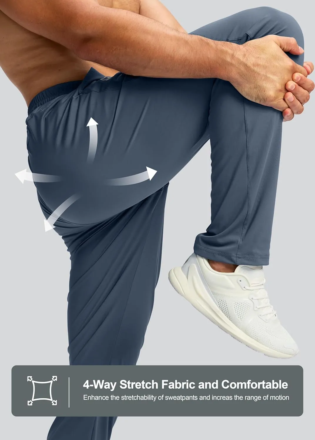 G Gradual Men's Sweatpants with Zipper Pocket Workout Athletic Track Pants Stretch Tapered Joggers for Gym Running Jogging