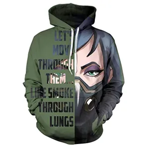 Game Valorant Hoodies - Viper 3D Unisex Hooded Pullover Sweatshirt