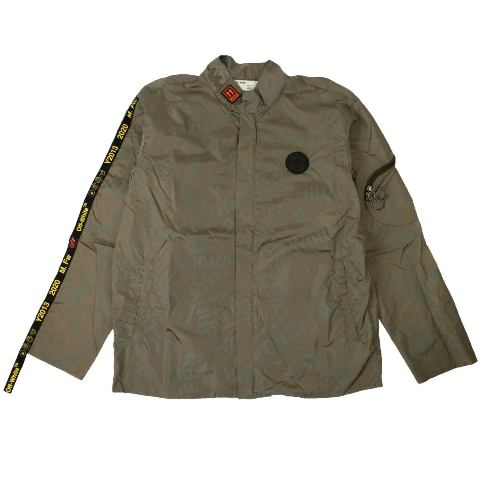 Green All Over Logo Print Jacket