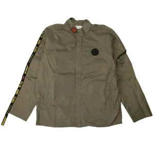 Green All Over Logo Print Jacket