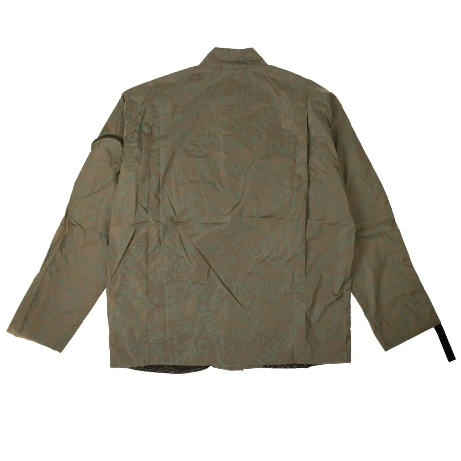 Green All Over Logo Print Jacket
