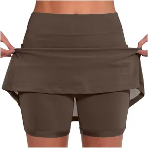 hlysgo Women's Plus Size Skort High Waisted Dressy Casual Workout Hiking Skirts Summer Athletic Tennis Shorts for Teen Girls