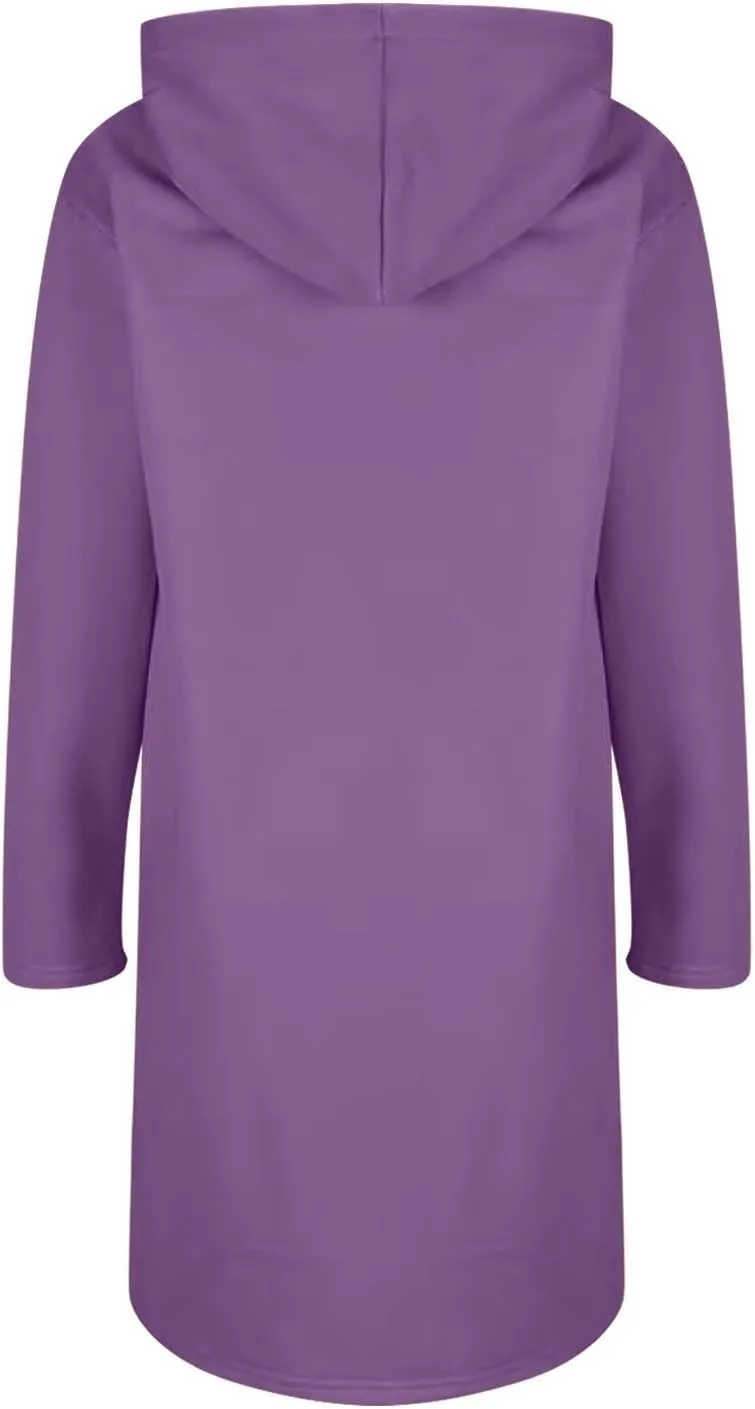 Hoodies for Women Fall Fashion Sweatshirts Casual Lightweight Long Zipper Oversized Full Zip Up Jacket with Pockets