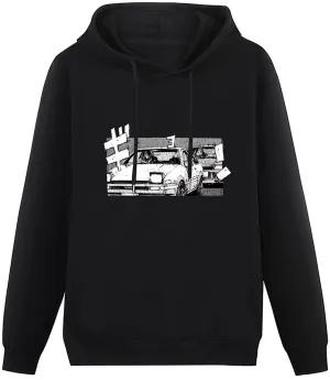 Initial D Hoodie Fujiwara Tofu Casual Anime Pullover Sweatshirt for Men