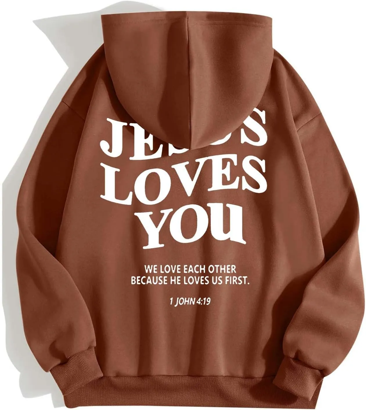 Jesus Loves You Zip Up Christian Hoodies for Women Bible Verse Oversized Long Sleeve Pockets Drawstring Sweatshirts