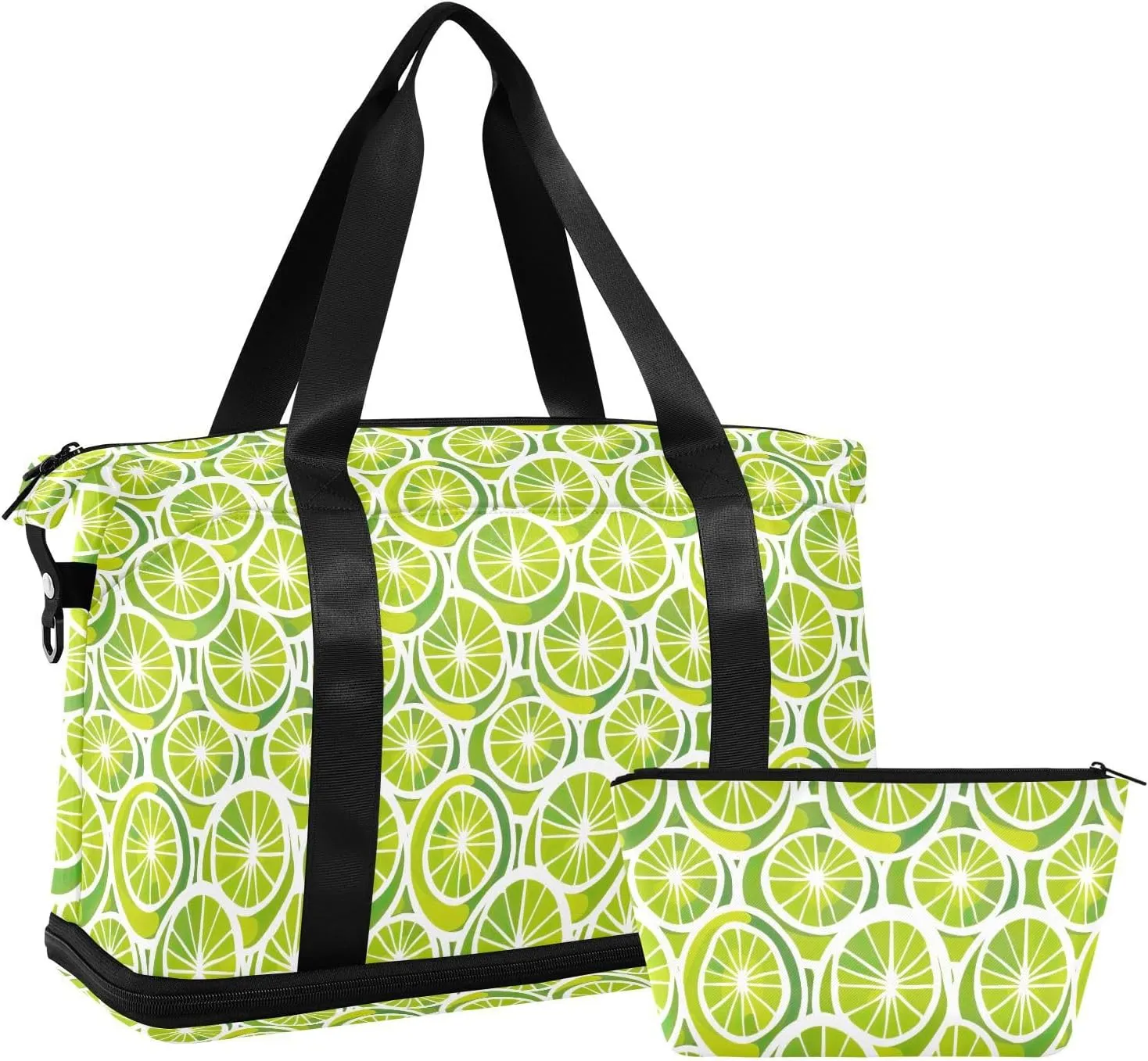 Limes Sports Gym Bag with Waterproof Dry Wet Pocket, Travel Duffel Bag for Women MenWorkout Bag Fits Yoga, Swimming