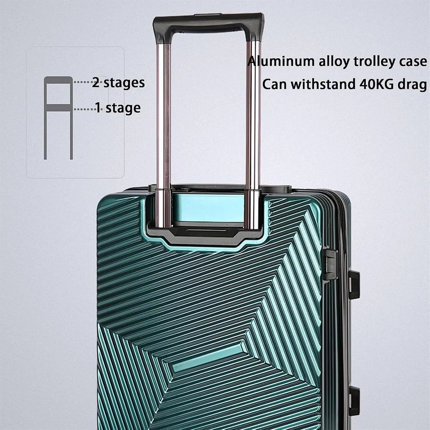 Luggage Portable Suitcases Aluminum Frame Luggage With Spinner Wheels Carry On Luggage Trolley Suitcase (Color : E, Size : 20 in)