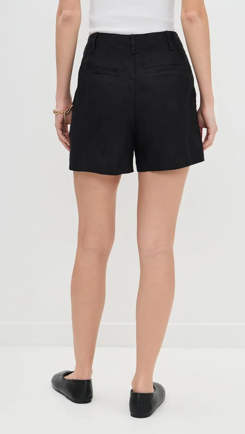 Madewell Women's Pintucked Shorts in 100% Linen
