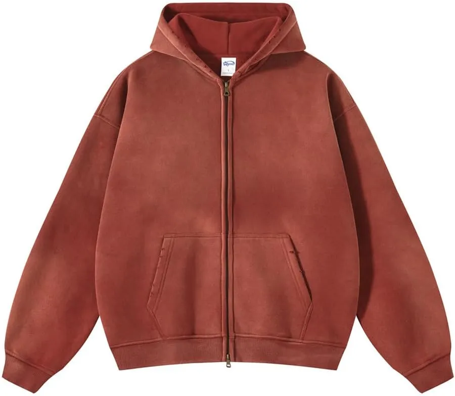 Men Oversized Hoodies Vintage Cotton Casual Hooded Sweatshirt with Pocket Teens Pullover Unisex