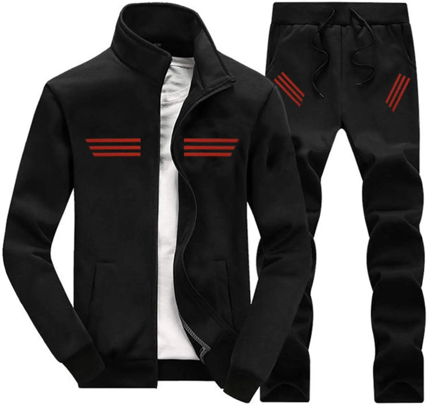 Men Tracksuit 2 Piece Outfits Set Sportwear Trainingspak Jacket Coat & Pant Tracksuits Sets