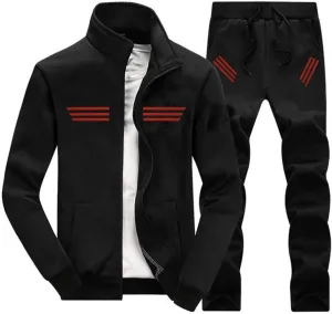Men Tracksuit 2 Piece Outfits Set Sportwear Trainingspak Jacket Coat & Pant Tracksuits Sets