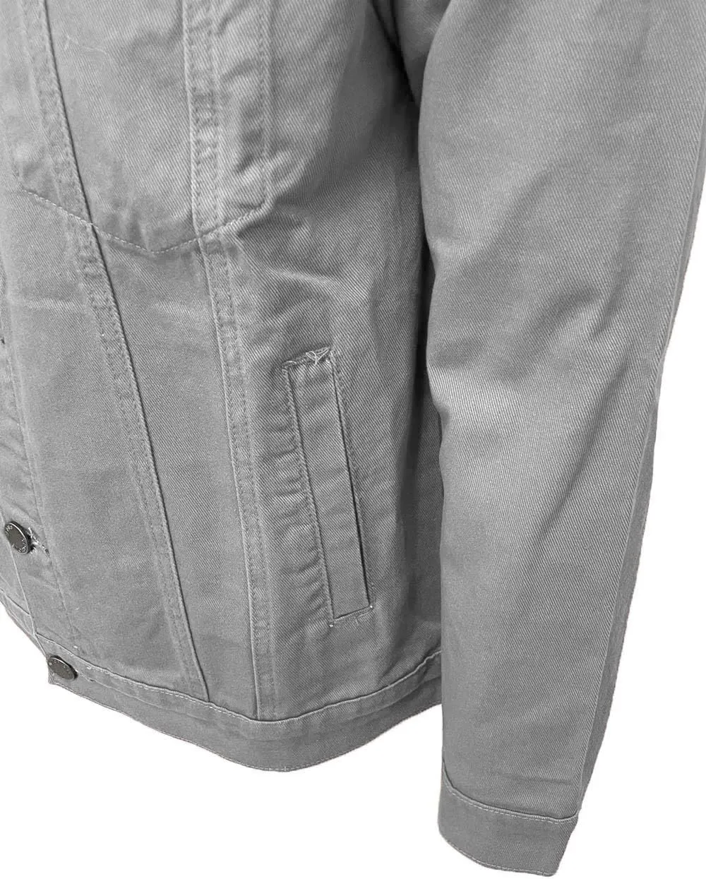 Men's Distressed Denim Jacket Ripped Jean Jacket