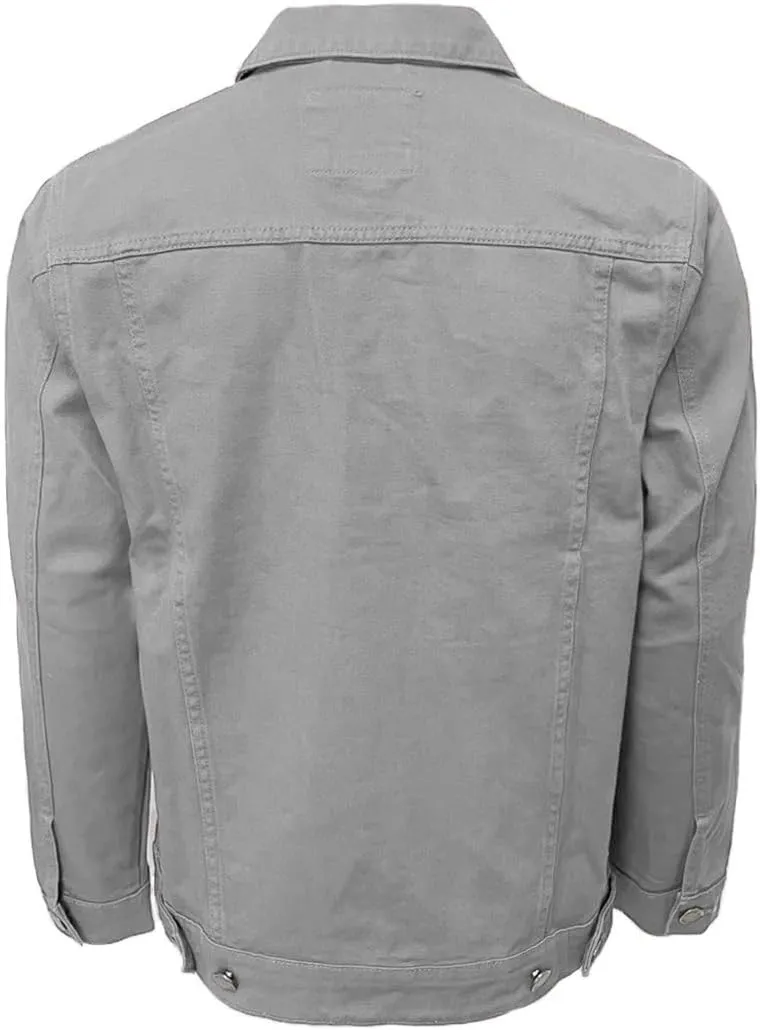 Men's Distressed Denim Jacket Ripped Jean Jacket