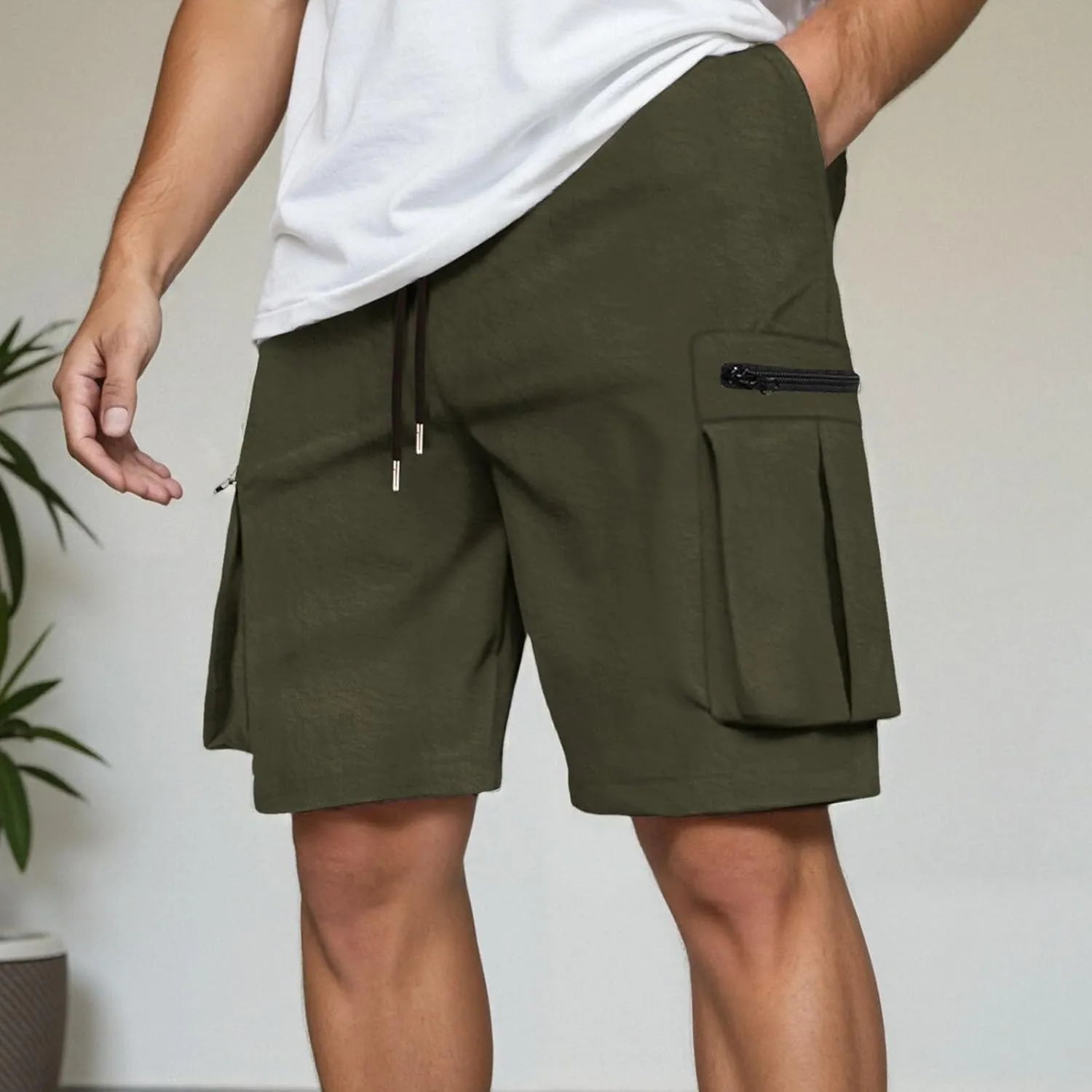Men's Dress Pants Linen Working Beach Joggers Swim Shorts Skinny Big and Tall with Pockets Regular Fit Wide Leg Casual