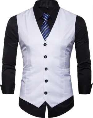 Mens Formal Business Vest for Suit or Tuxedo