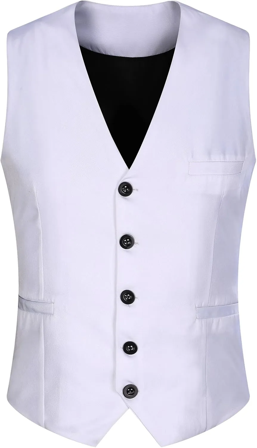 Mens Formal Business Vest for Suit or Tuxedo
