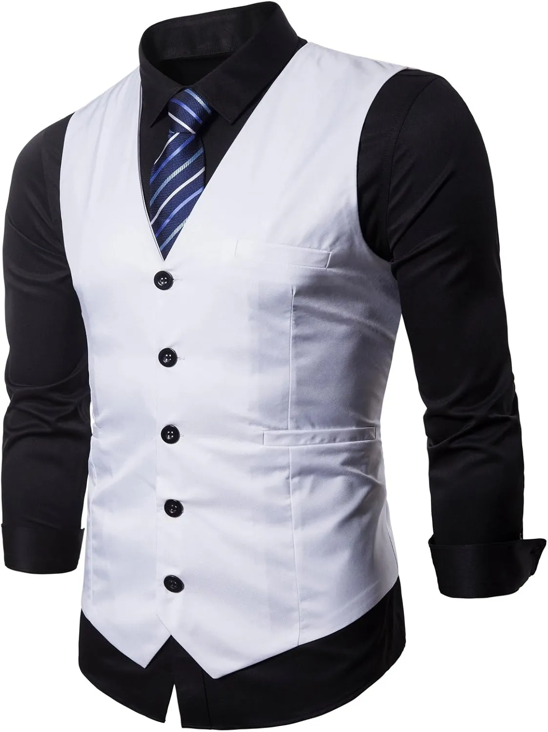 Mens Formal Business Vest for Suit or Tuxedo