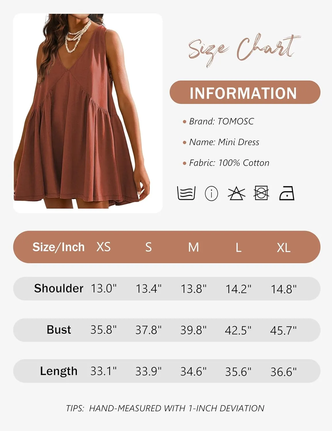 Mini Dress for Women 2025 Summer Casual Sleeveless V Neck Sundress Loose Babydoll Dress with Pockets
