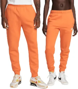 Nike Sportswear Club Fleece Joggers (Bright Mandarin/Bright Mandarin/White, BV2671-885) Size Medium